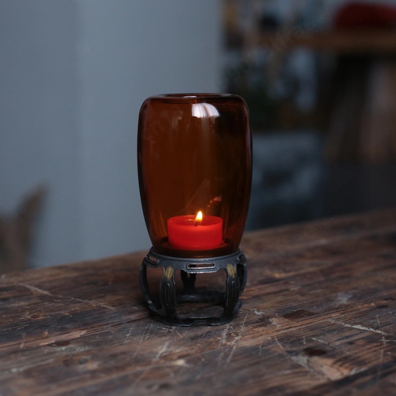 Vintage Collectible Glass - Vintage Glass Candle Holder Zen Decor