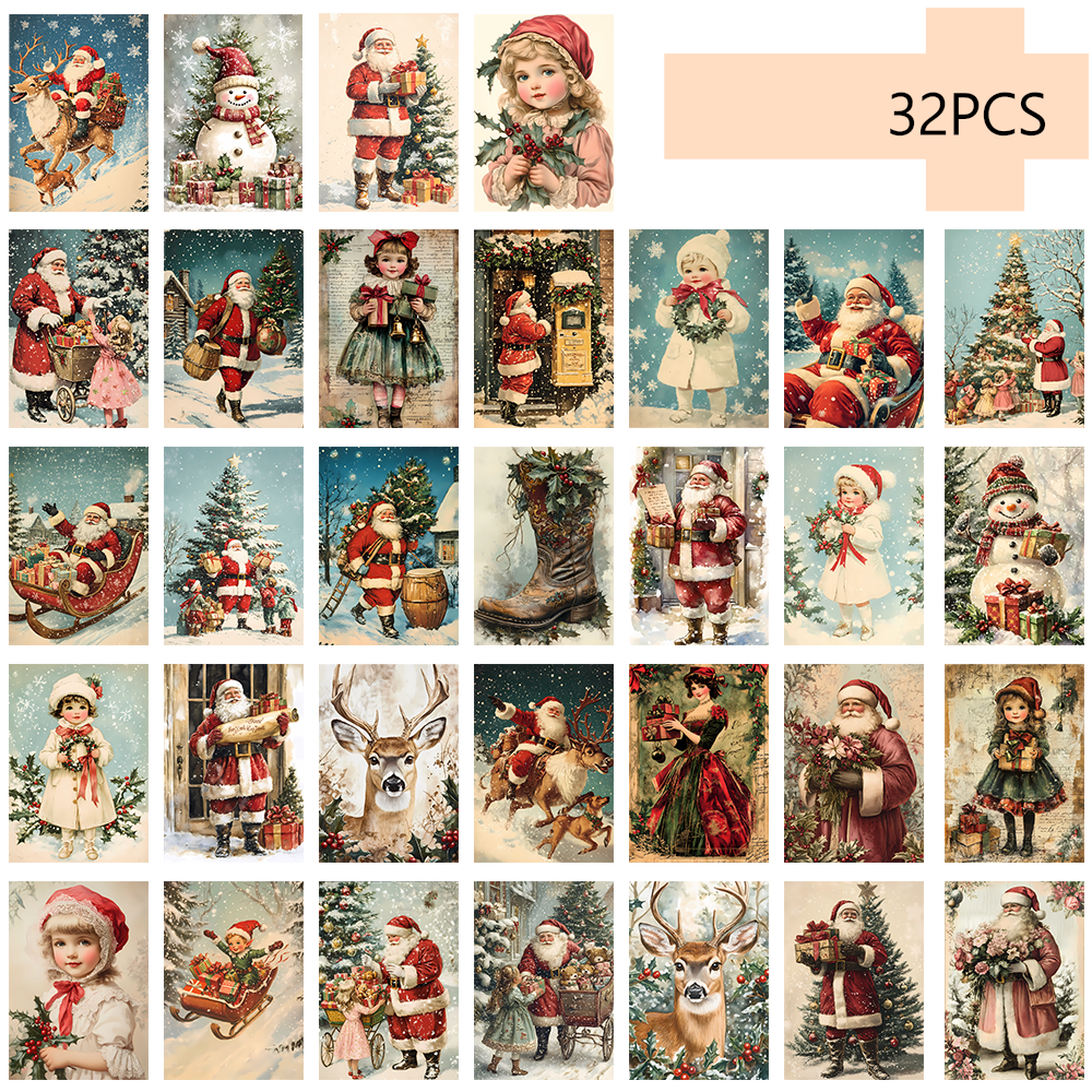 32pcs, vintage Christmas postc – Vintage Collectible Santa Bewertung und Preis