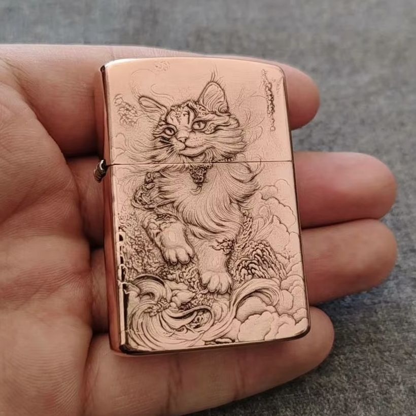 Red Copper Embossed Cat Oil Li – Vintage Collectible Accessories Bewertung und Preis
