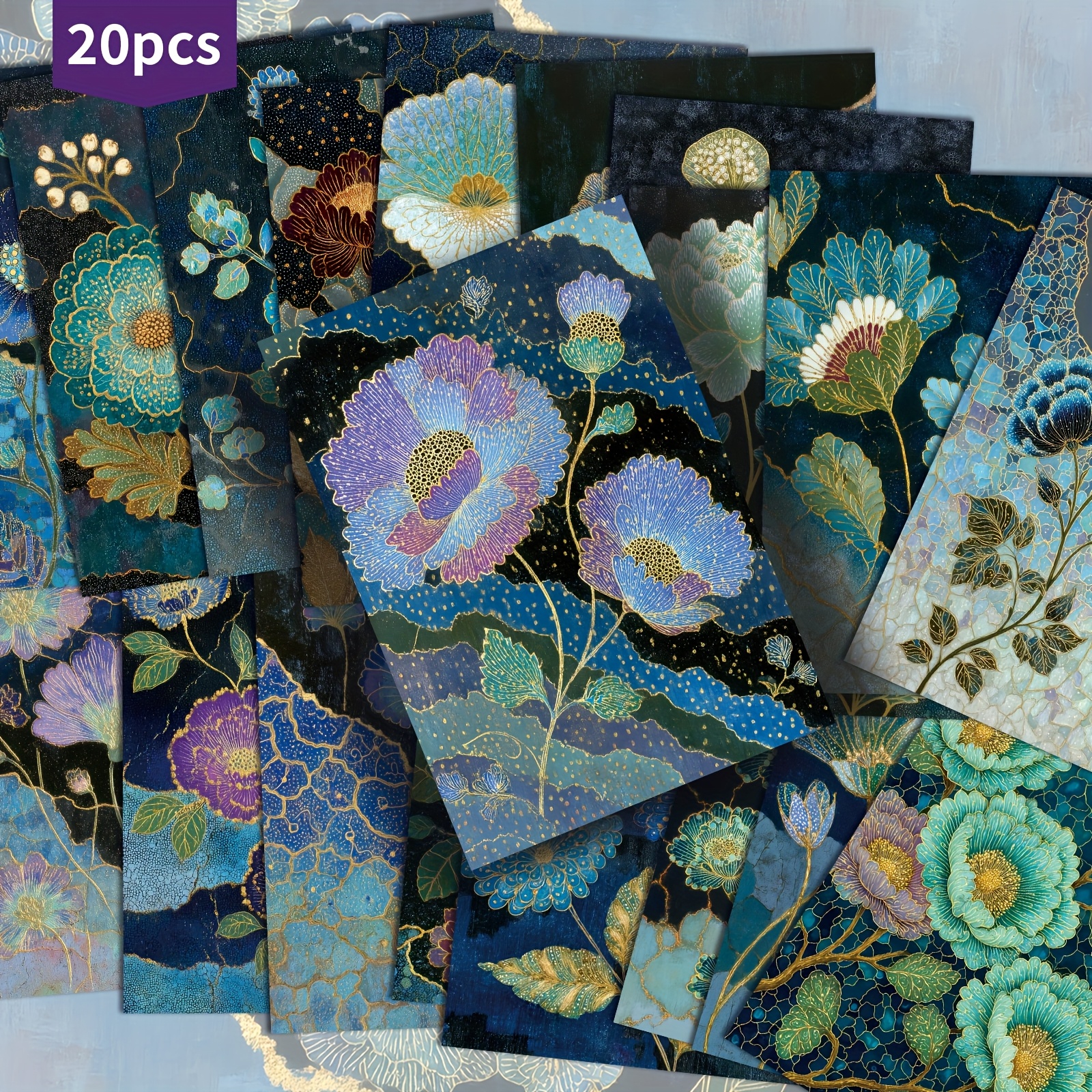 20PCS Vintage Blue-green Flora – Vintage Collectible Glass Bewertung und Preis