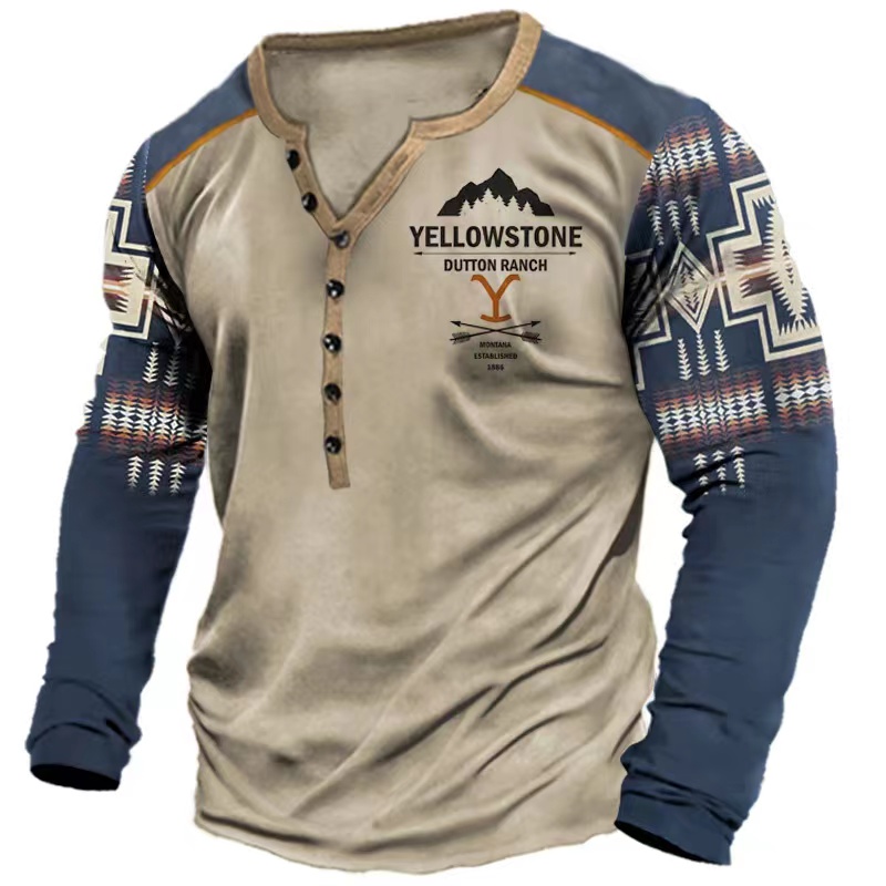 Autumn Skull Henley Shirt 3D P – Vintage Collectible Buttons Bewertung und Preis