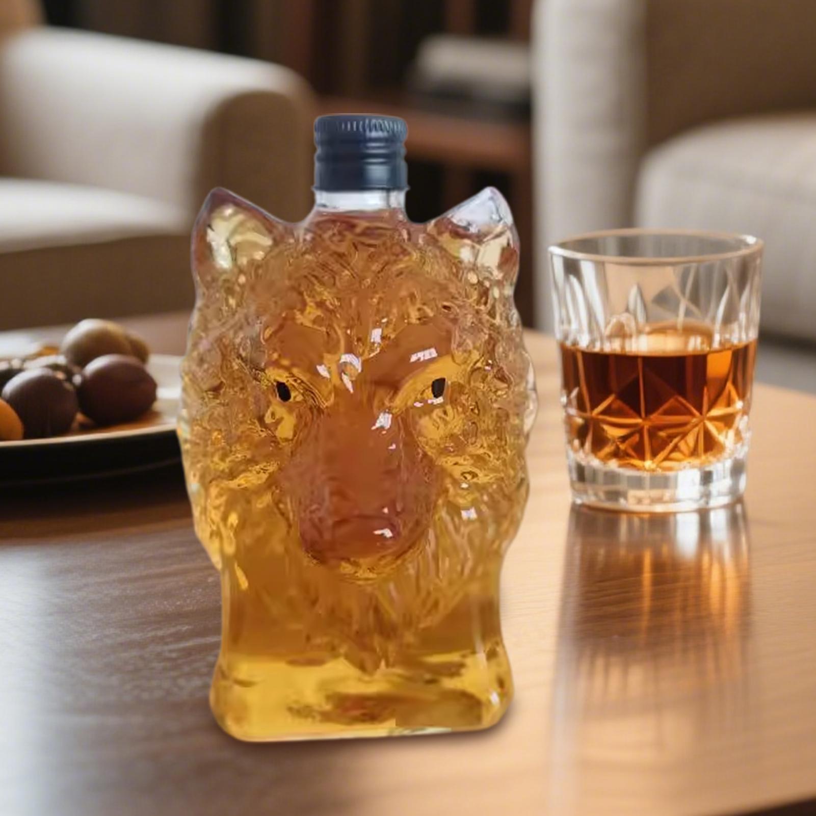 Whiskey Bottle Wolf Shape Wine – Vintage Collectible Glass Bewertung und Preis