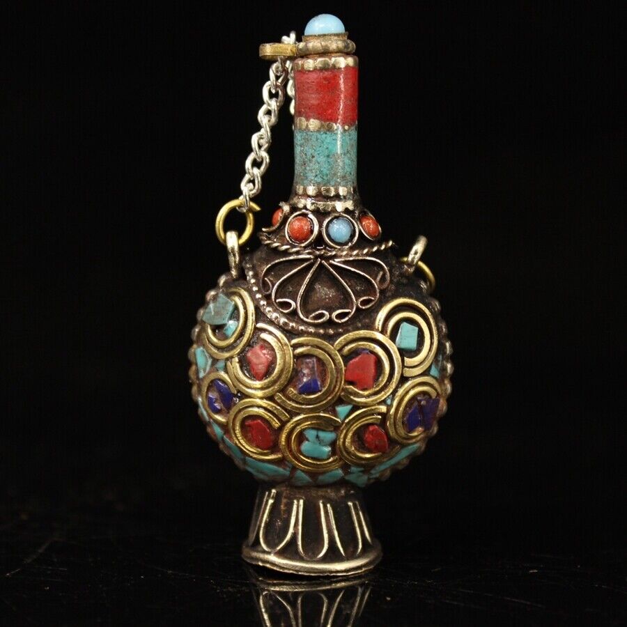 Collection Chinese brass inlai – Vintage Collectible Bottles Bewertung und Preis