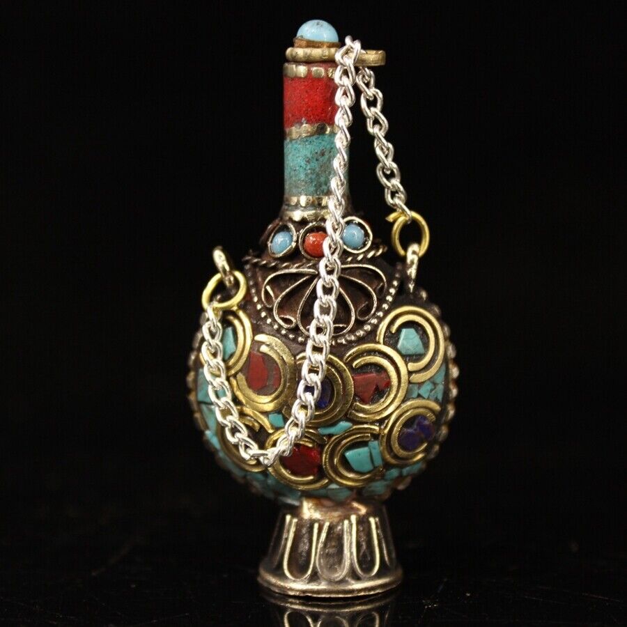 Collection Chinese brass inlai – Vintage Collectible Bottles Bewertung und Preis