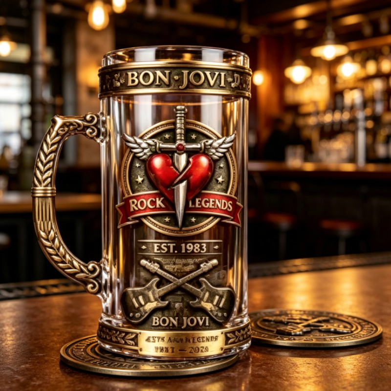Bon Jovi 1983-2026 Rock Legend – Vintage Collectible Glass Bewertung und Preis