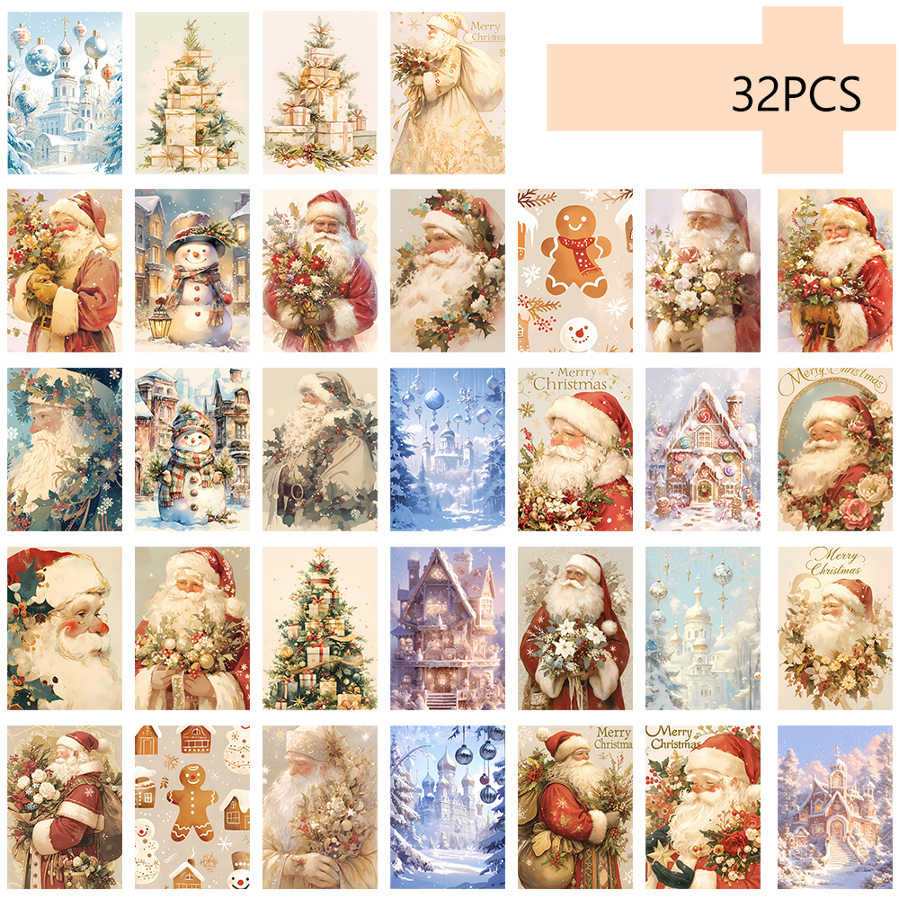 32pcs, vintage Christmas postc – Vintage Collectible Santa Bewertung und Preis