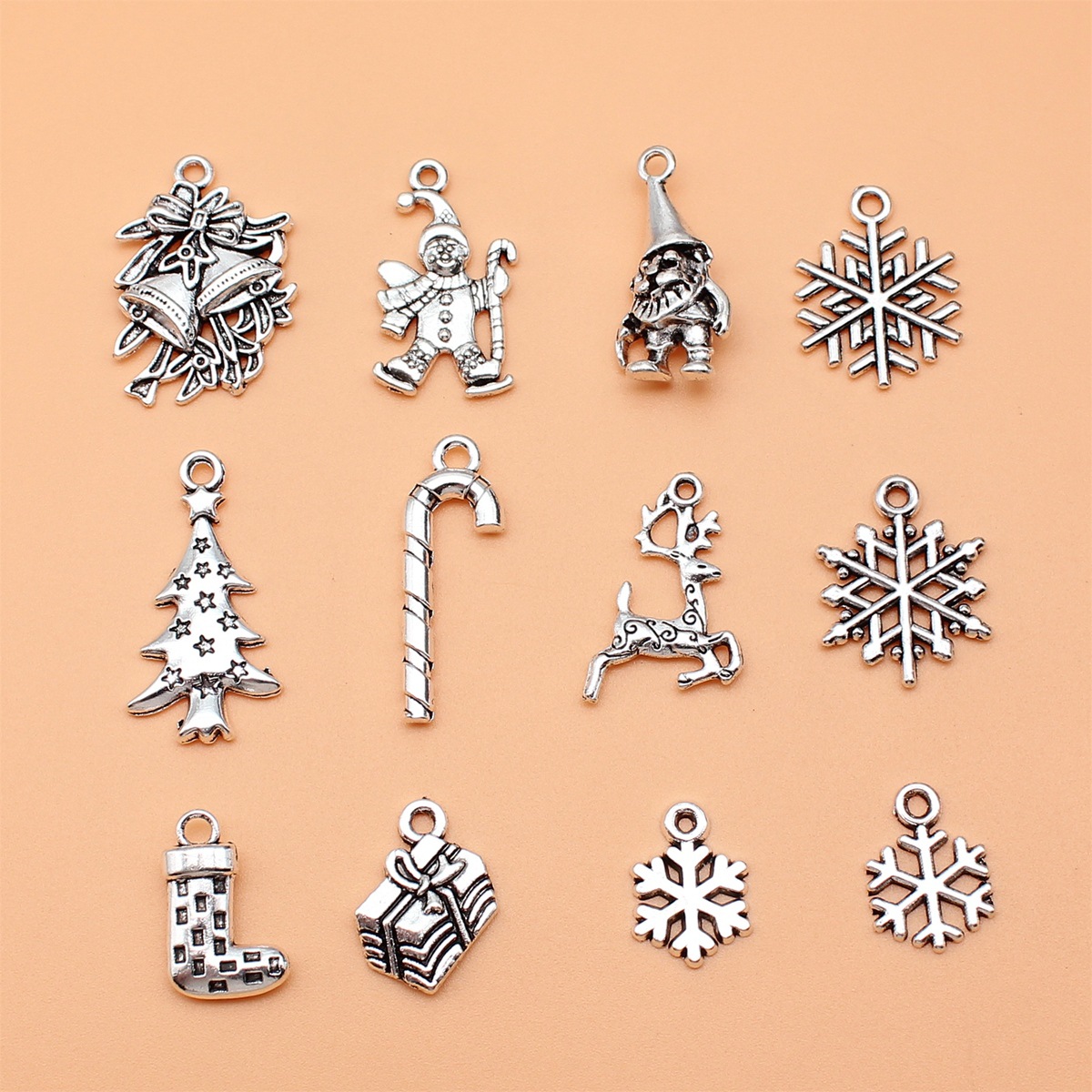 12pcs Antique Silver Color Chr – Vintage Collectible Santa Bewertung und Preis