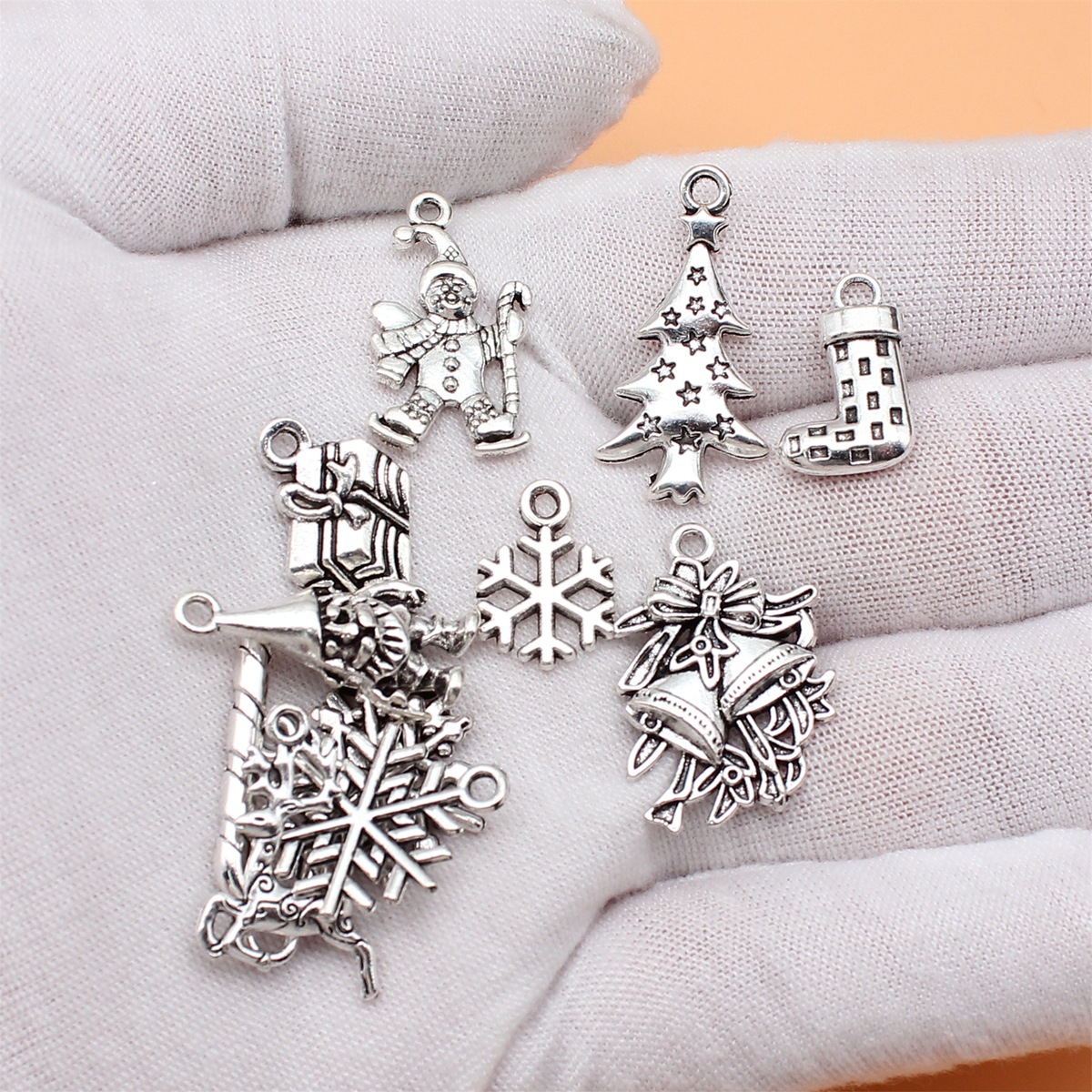 12pcs Antique Silver Color Chr – Vintage Collectible Santa Bewertung und Preis