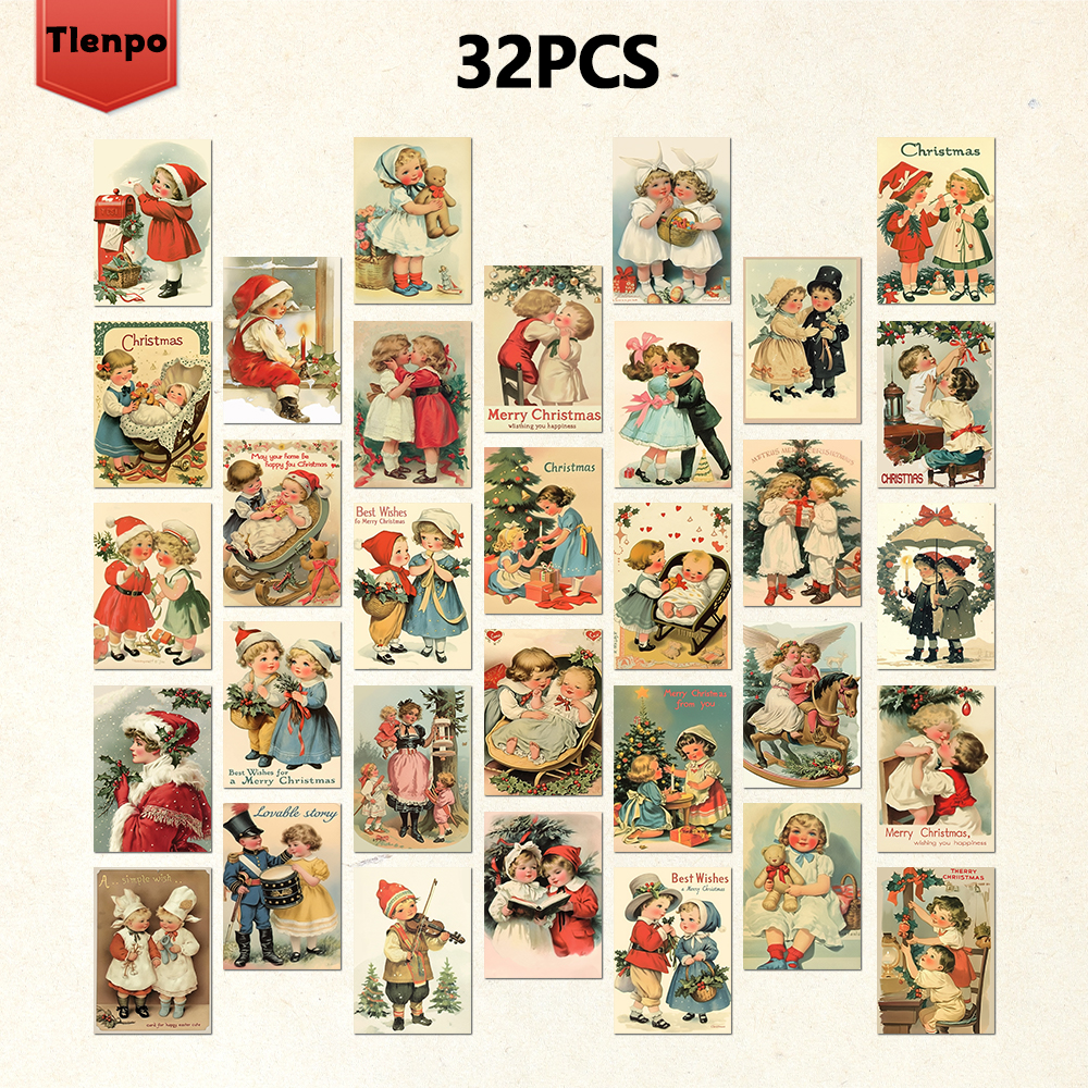 32pcs, vintage Christmas postc – Vintage Collectible Santa Bewertung und Preis